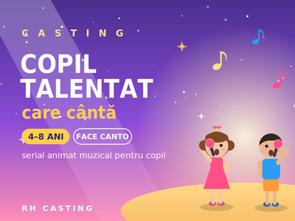 Căutăm copil cântăret (4-8 ani)— serial animat muzical